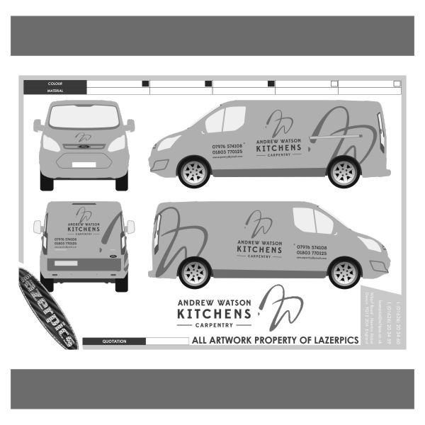 Vehicle Signwriting, Livery, Decals from us here at Lazerpics in newton Abbot, Torquay, Exeter, Plymouth, Teignmouth, Totnes, Paignton and beyond.